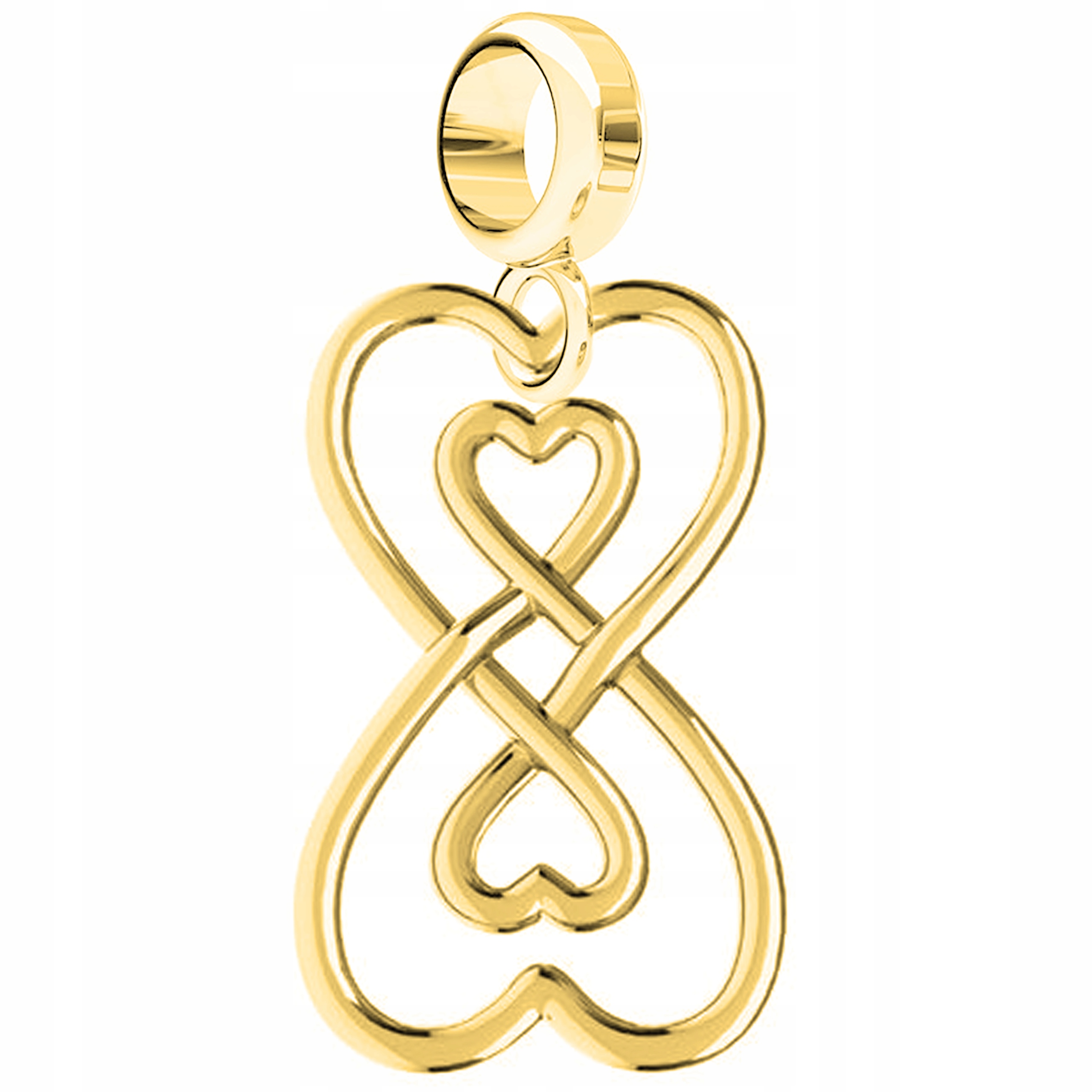 Charms Zlaté srdce s nekonečnem Infinity Nekonečno Stříbro 925