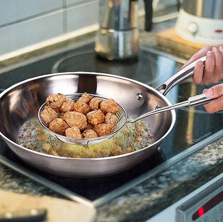 ŁYŻKA CEDZAKOWA SZUMÓWKA SITKO DO FRYTEK PIEROGÓW Marka bez marki