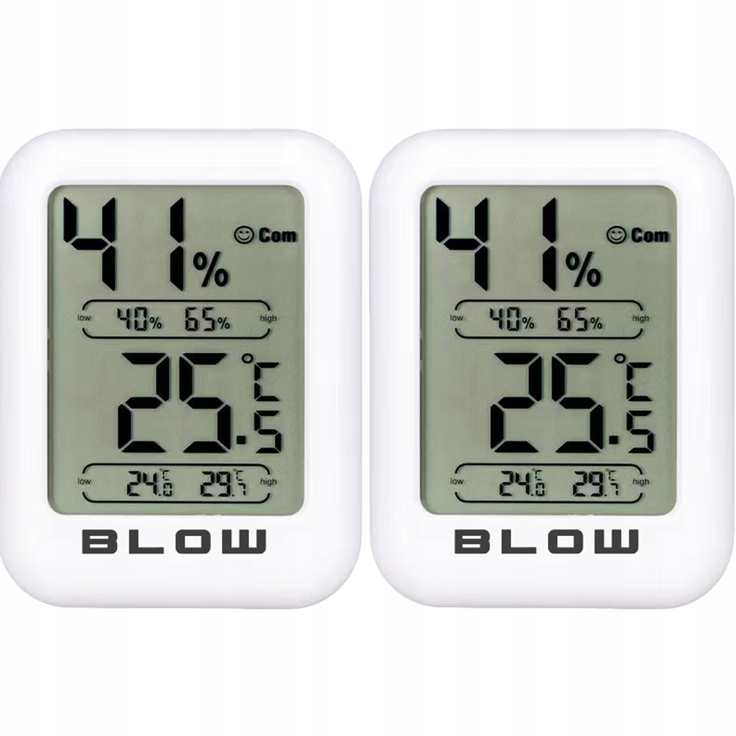 2X STACJA POGODOWA POGODY TERMOMETR HIGROMETR POKOJOWY MINI MAGNES ZESTAW