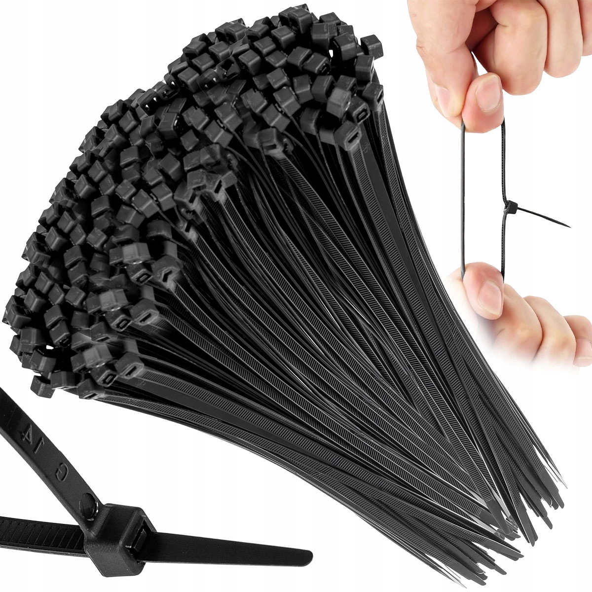 Opaski Zaciskowe Trytki Trytytki Czarne Mocne 3,5x250mm 100szt.