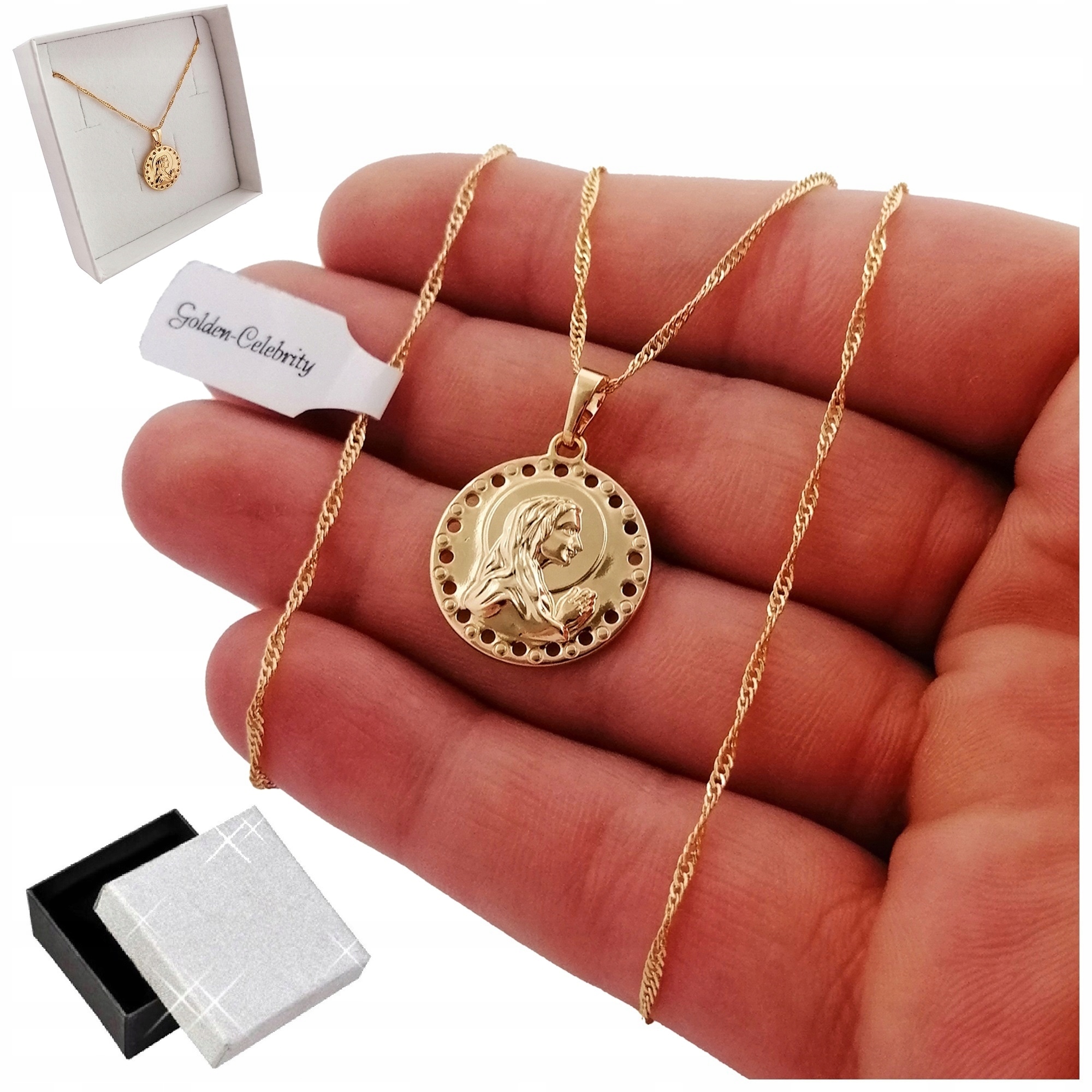 Zlatý Řetízek Medailon Z Chirurgické Oceli 18K