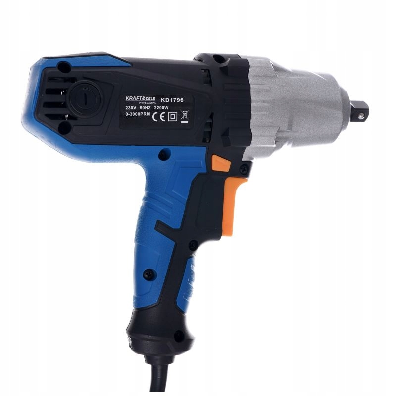 Elektryczny klucz udarowy 1/2" + walizka + nasadki Kraft&Dele KD1796 Rozmiar trzpienia 1/2''