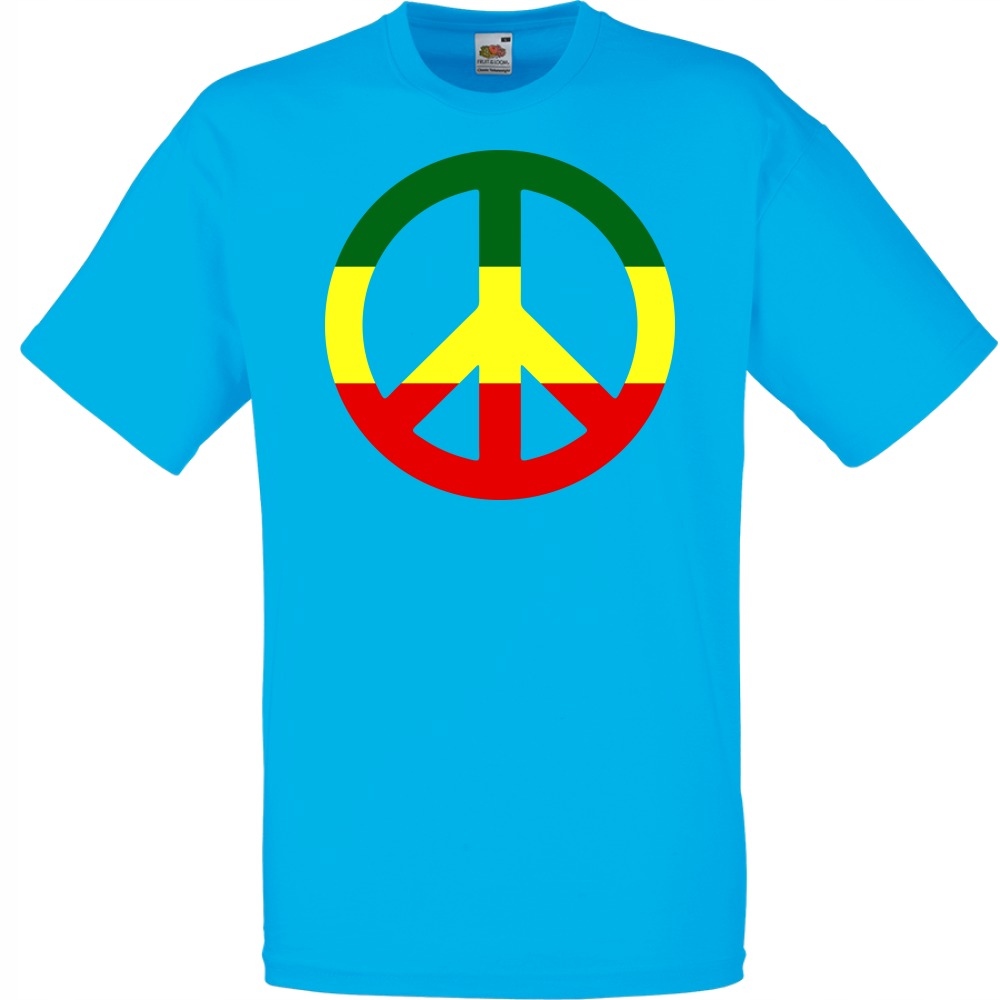 

Koszulka reggae pacyfka rasta XXL lazurowa
