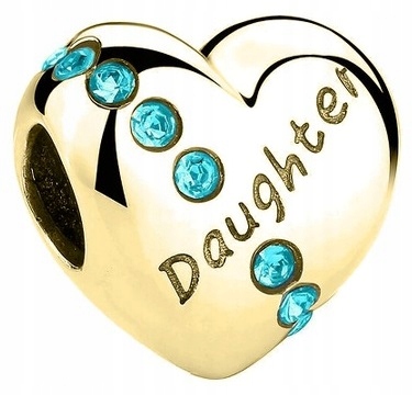 Zlatý Charms Daughter Dcera Rodina Dívka Rodina Matka Stříbro 925