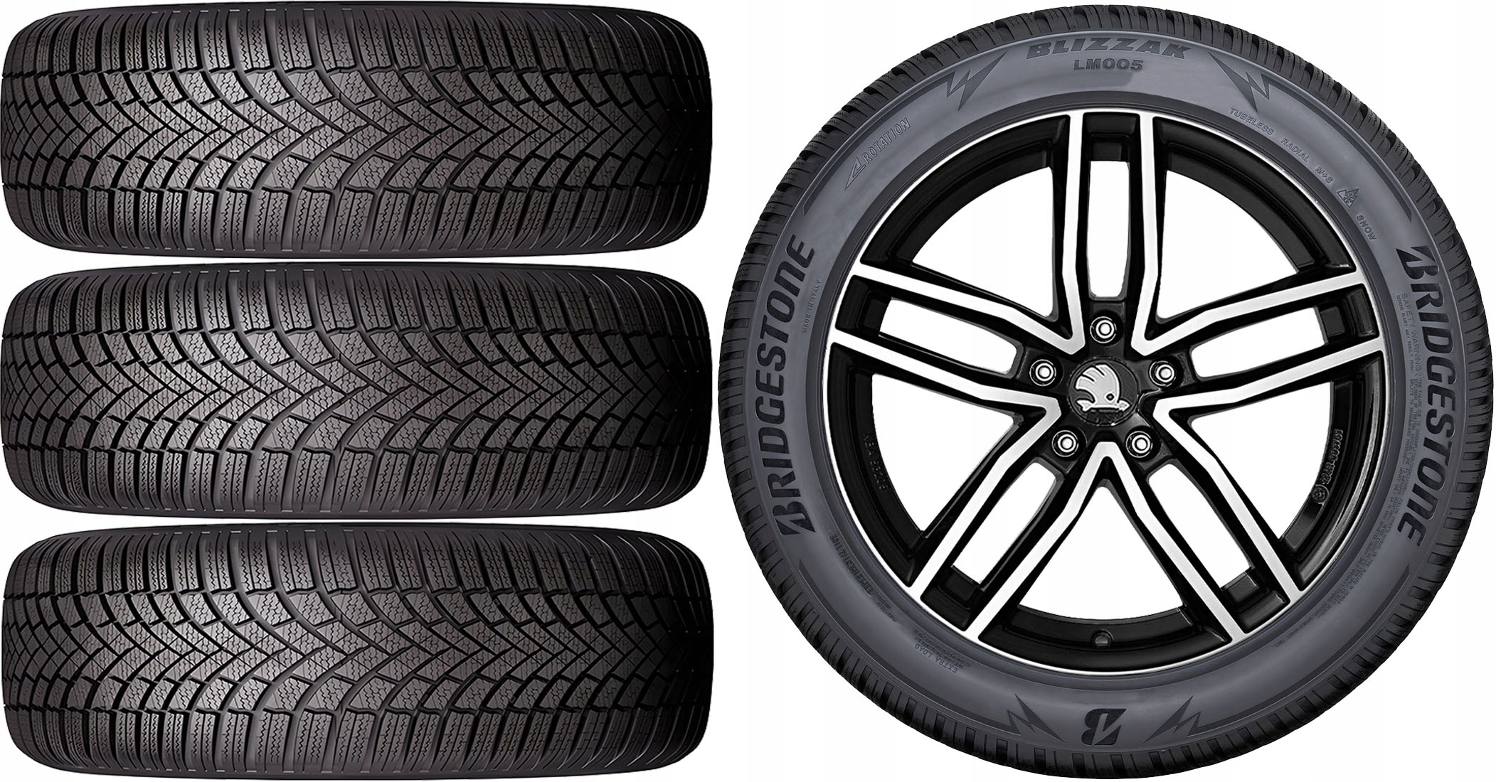 КОЛЕСА ЗИМА ШКОДА Octavia 2 II Bridgestone 2050r17