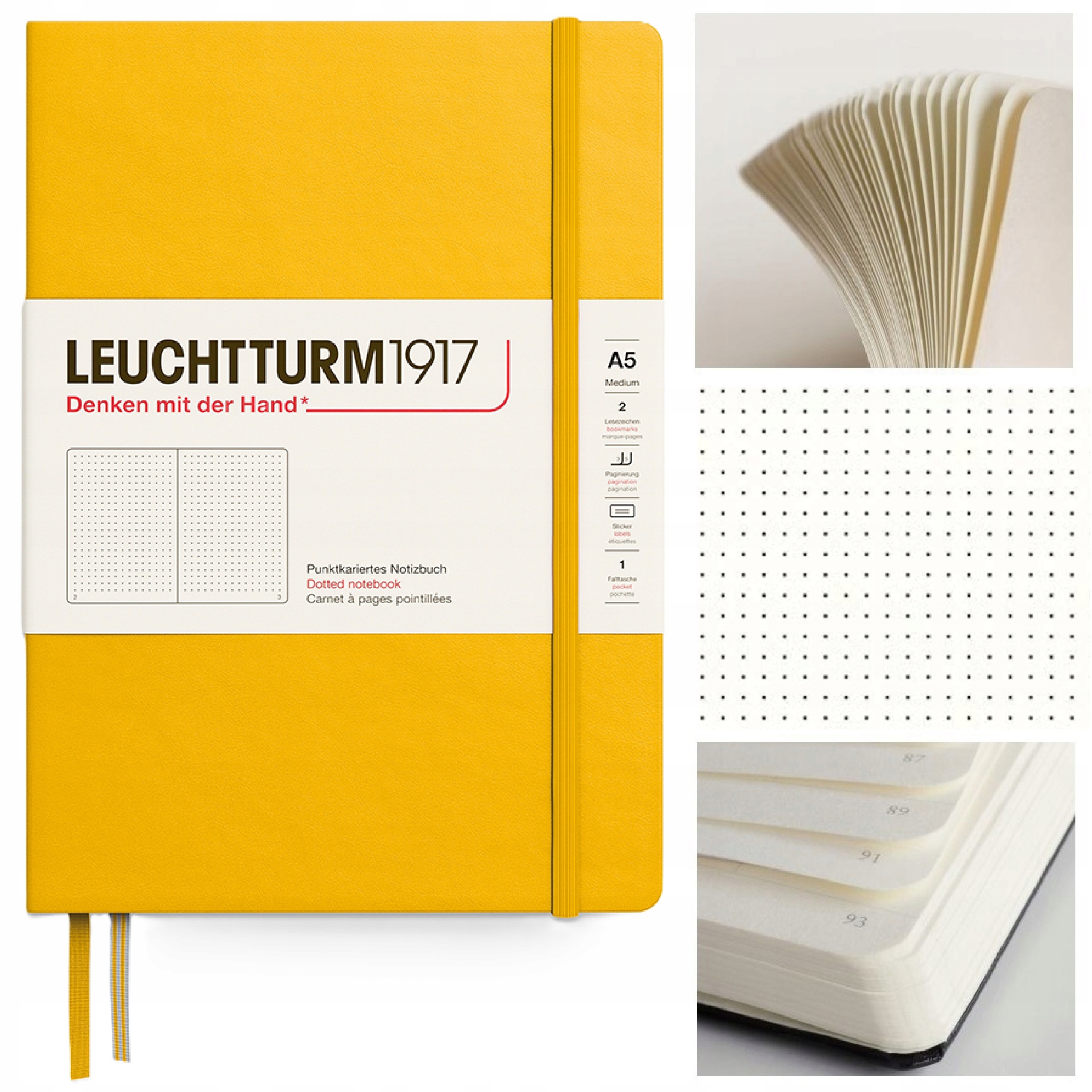 LEUCHTTURM1917 Notatnik Notes A5 Kropka bullet journal w kropki Sunflower