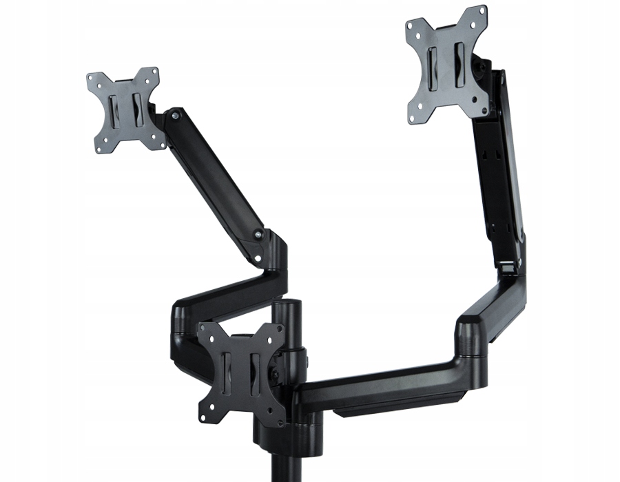 Uchwyt na trzy monitory ze sprężyną gazową, potrójny uchwyt na monitory, cz