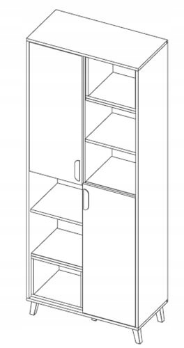 REGAŁ Z PÓŁKAMI 80CM POKÓJ MŁODZIEŻOWY JOKER 3 Marka Jurek Meble