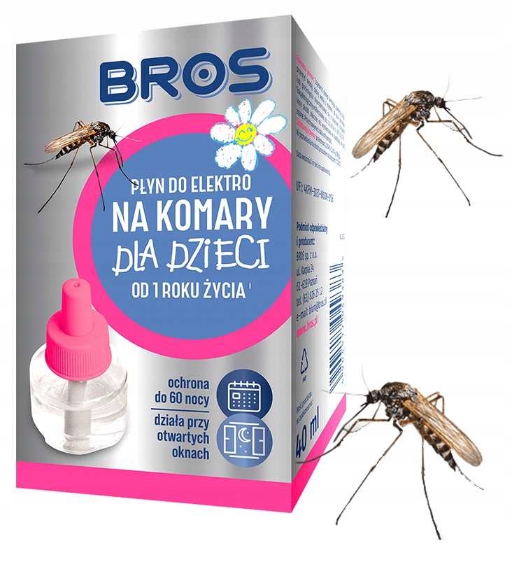 Bros płyn do elektro na komary dla dzieci od 1 roku życia 60 nocy