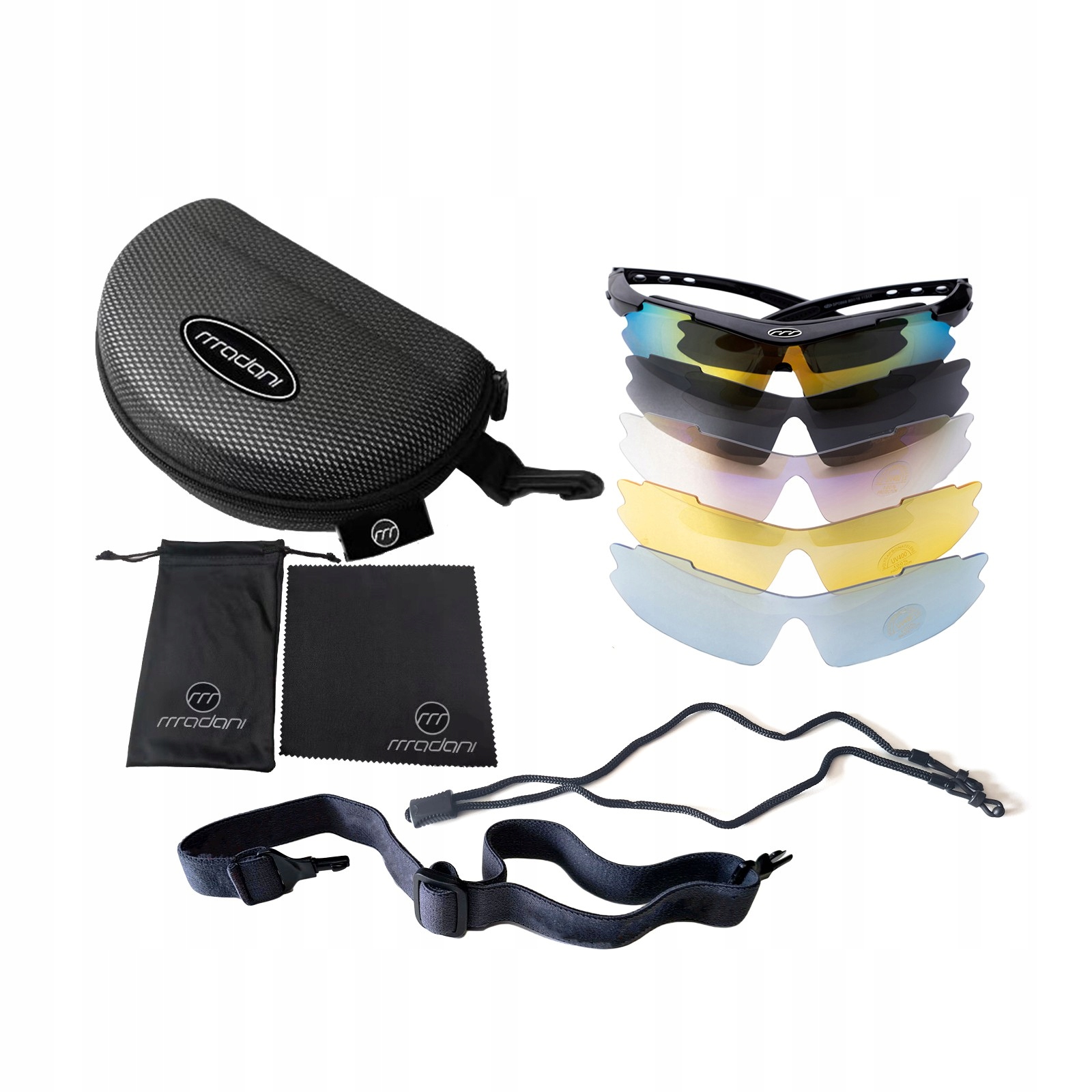 

Okulary Sportowe Polaryzacyjne, UV400, 5 Szkieł