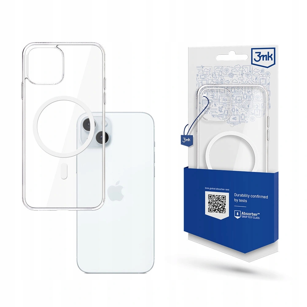 Pouzdro 3mk Mag Case s MagSafe pro iPhone 15 Plus průhledné