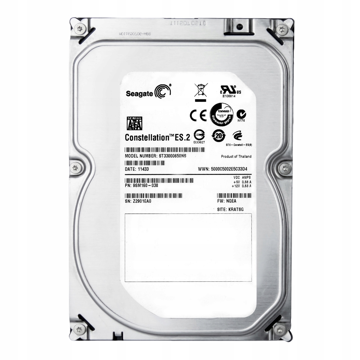 Seagate Constelation ES.2 3TB 7.2K 64MB Sata III 3.5'' ST33000650NS