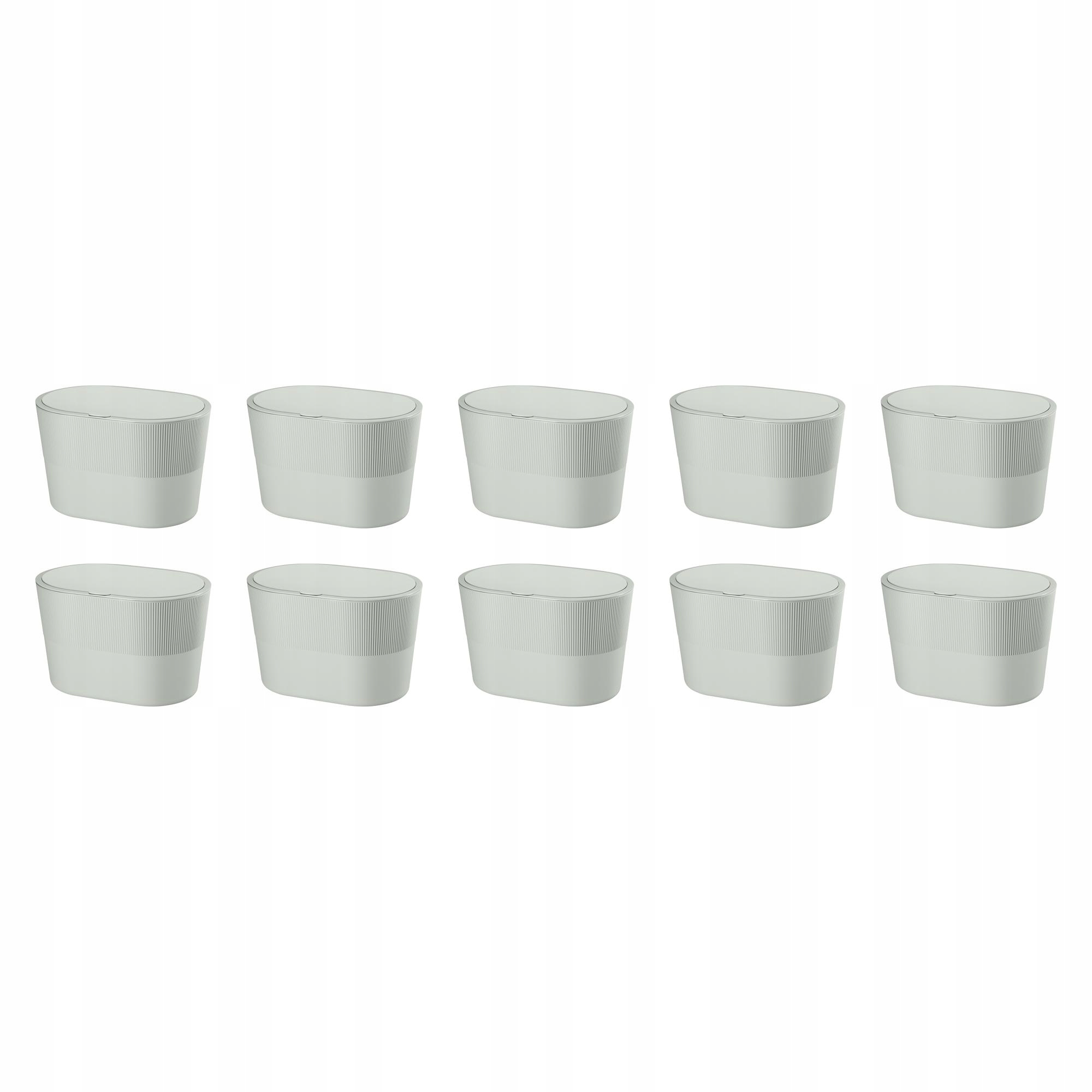 10 ks Kinnasjo Koš na odpadky s samolepícím víkem/zelený 4 l