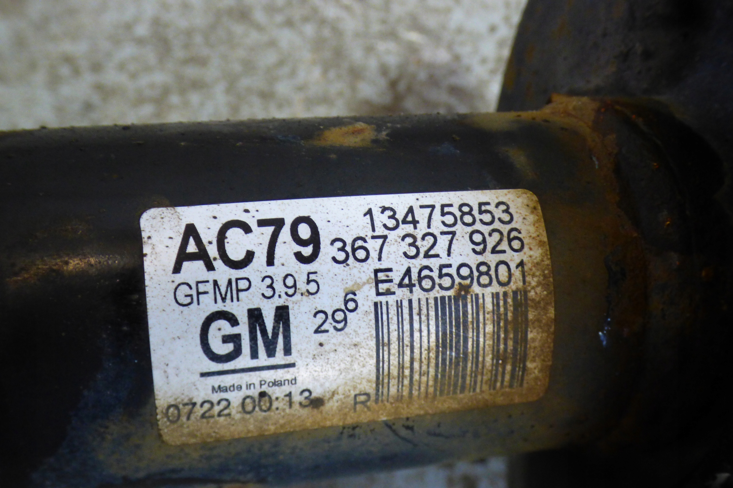 McPherson swing right front 13475853 AC79 OPEL INSIGNIA A 1.6 CDTI