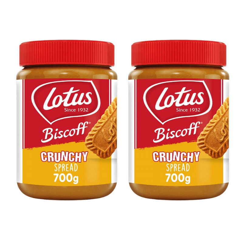 Levně Sada 2 x krém Biscoff sušenky crunchy 700 g Lotus