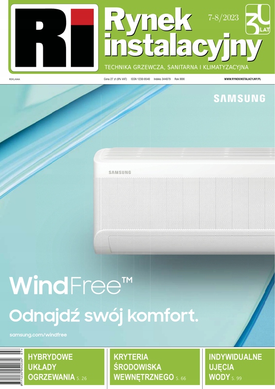 CZASOPISMO RYNEK INSTALACYJNY 7-8/2023