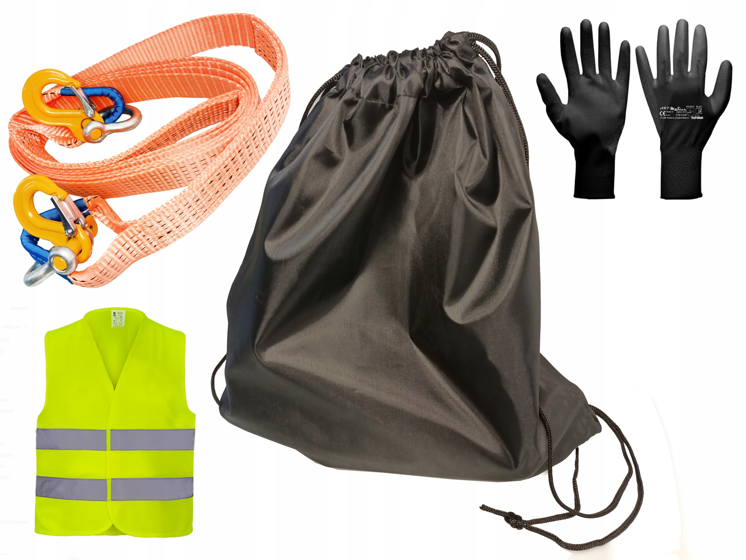 БУКСИРОВОЧНЫЙ ТРОС РЕМЕНЬ 5М 4,0 Т ПЕРЧАТКИ ЖИЛЕТ!!