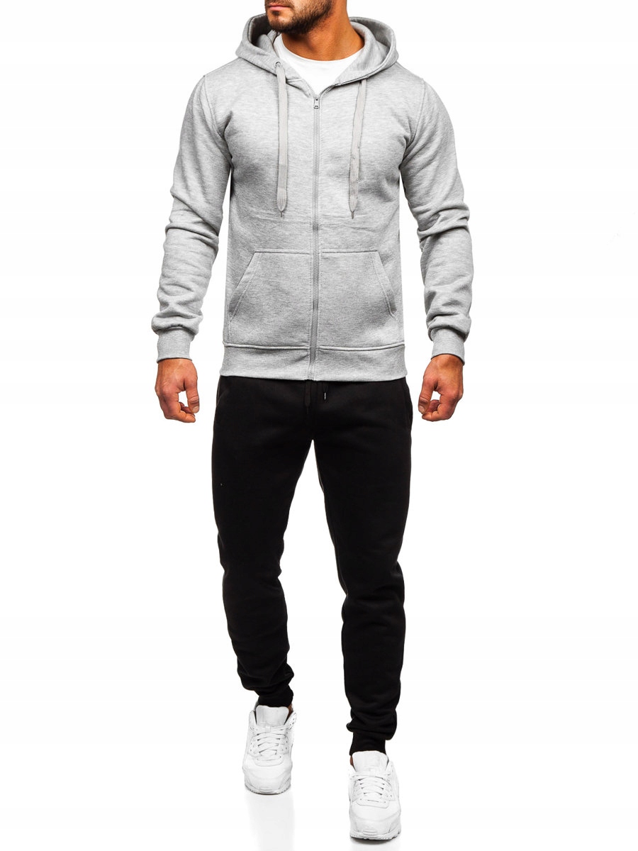 

Dres Męski Bluza Spodnie Szare D004 Denley_xl