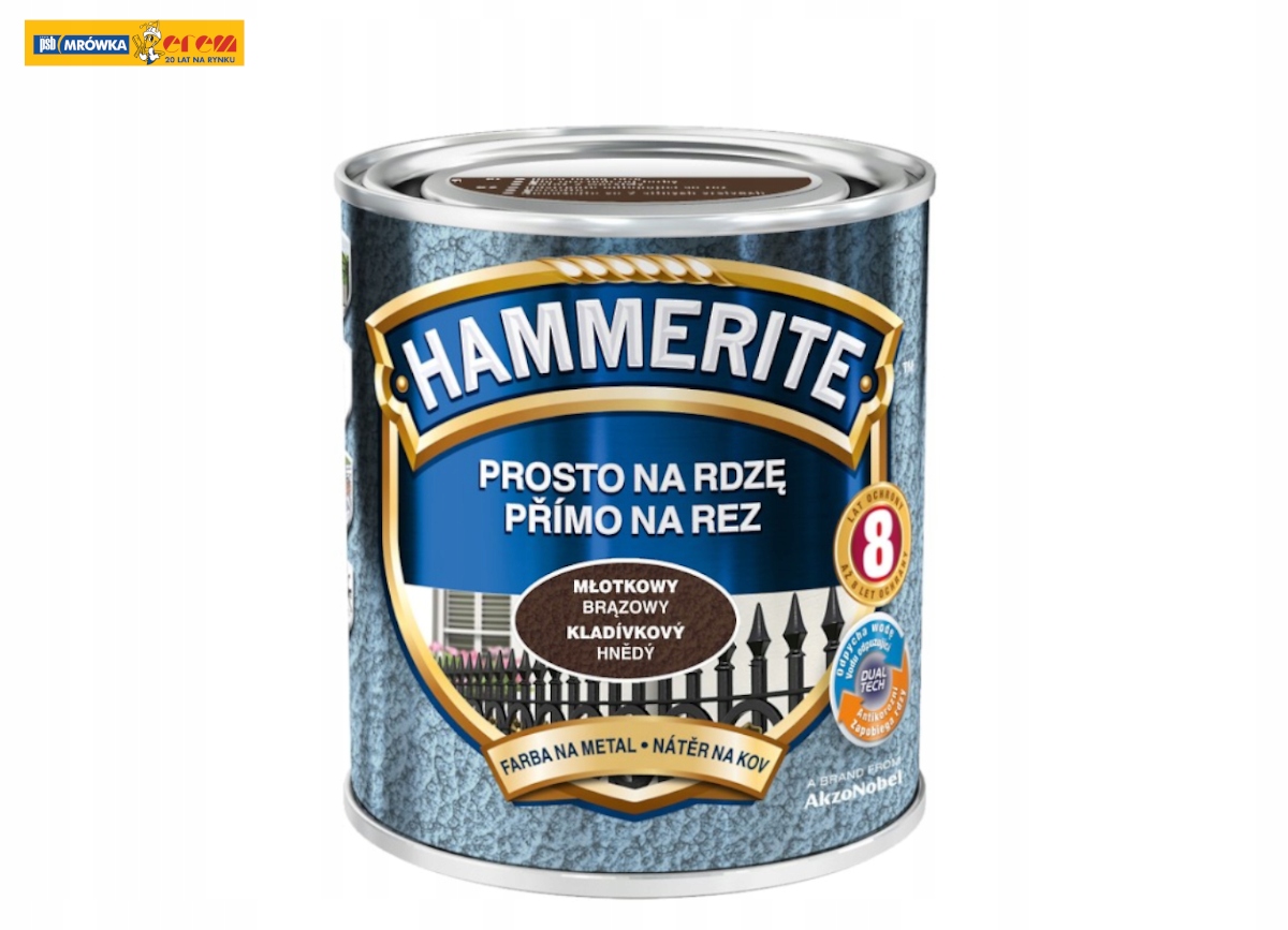 

Farba Prosto na Rdzę Młotkowy Brąz 0,7L Hammerite