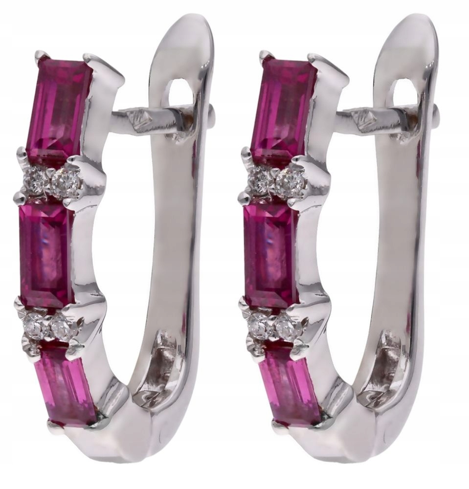 Stříbrné náušnice Ag 925 rodolit s diamantem CVD-3151-E-ROD