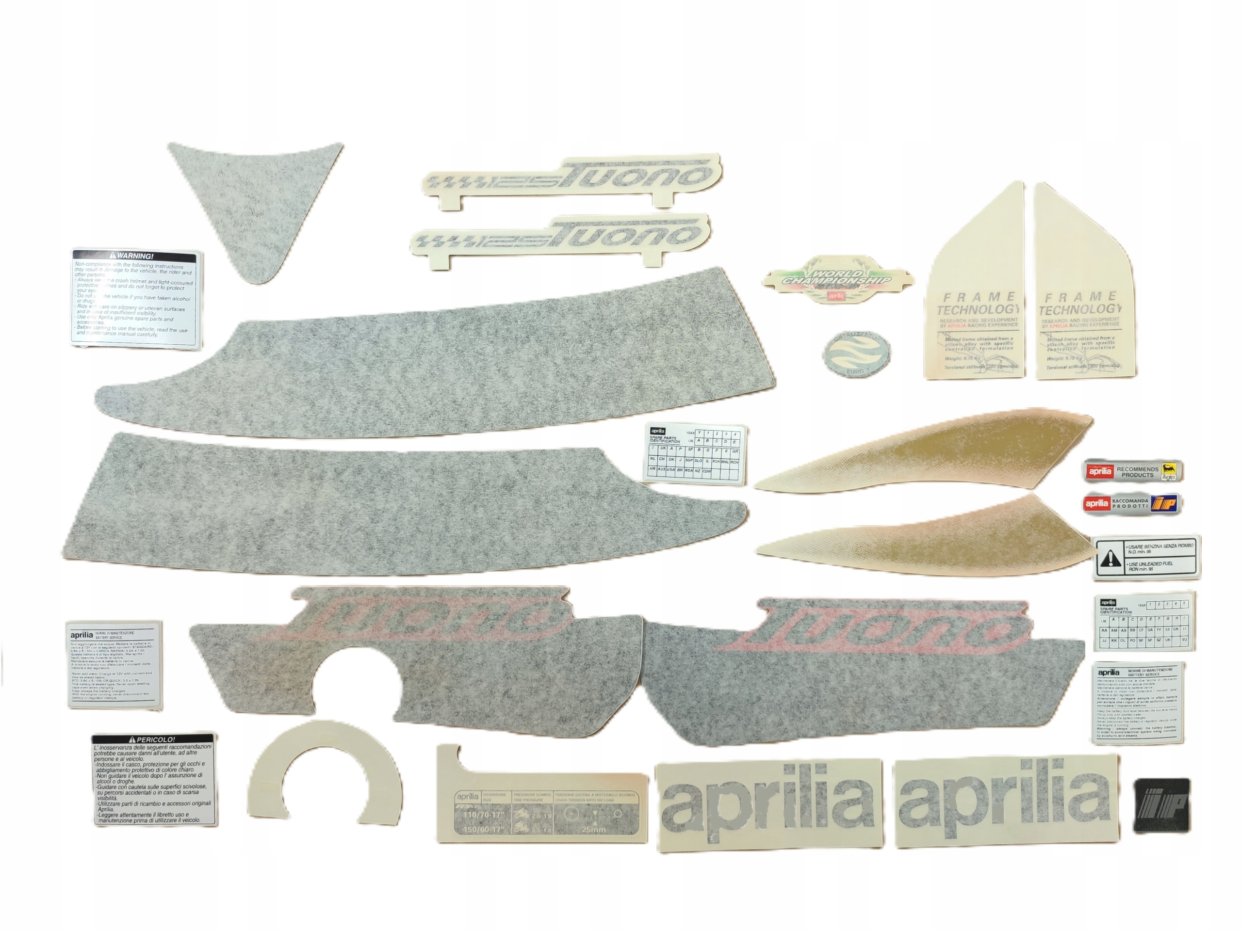 Sada Nálepiek Aprilia Rs 125 Tuono 2T 2003-2004 AP8177884