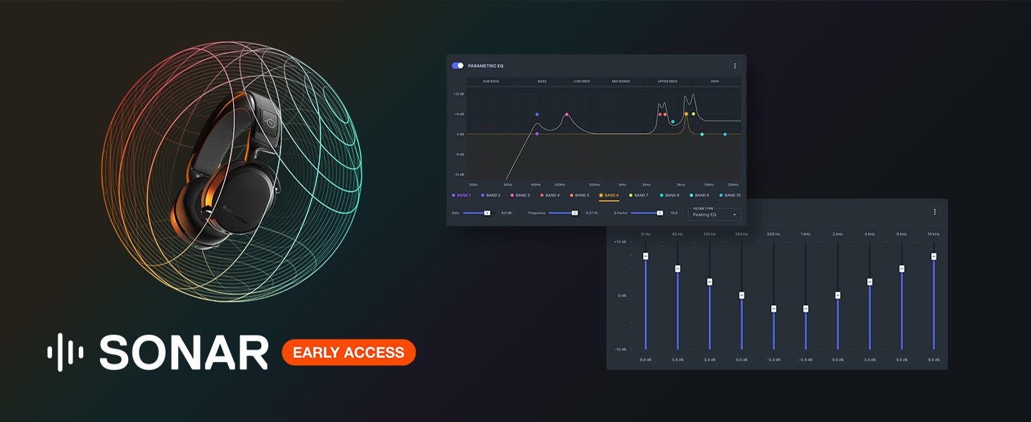 SŁUCHAWKI BEZPRZEWODOWE GAMINGOWE NAUSZNE STEELSERIES ARCTIS 7+ Stan opakowania oryginalne