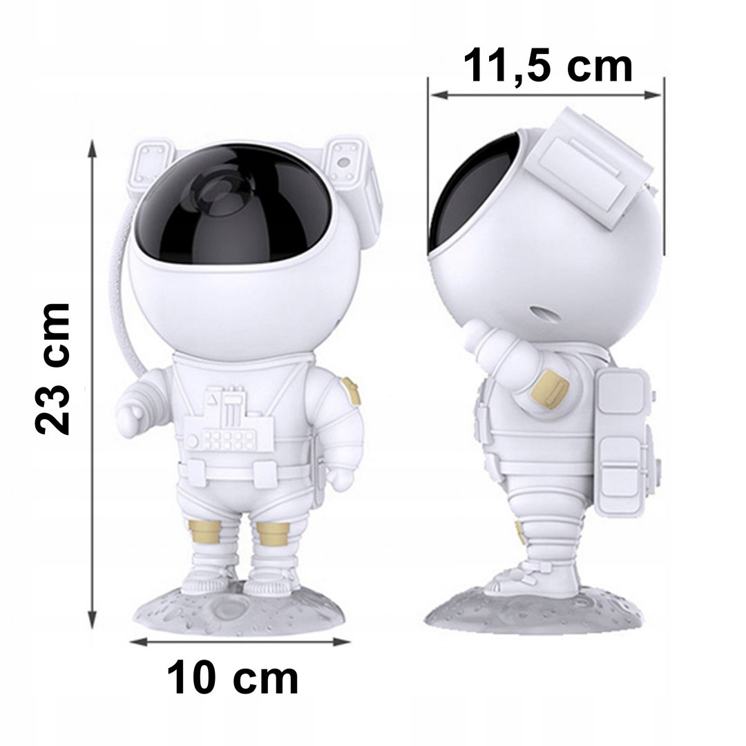 Projektor GWIAZD Lampka nocna MAŁY ASTRONAUCIK PILOT USB OBROTOWA GŁOWA Marka inna marka