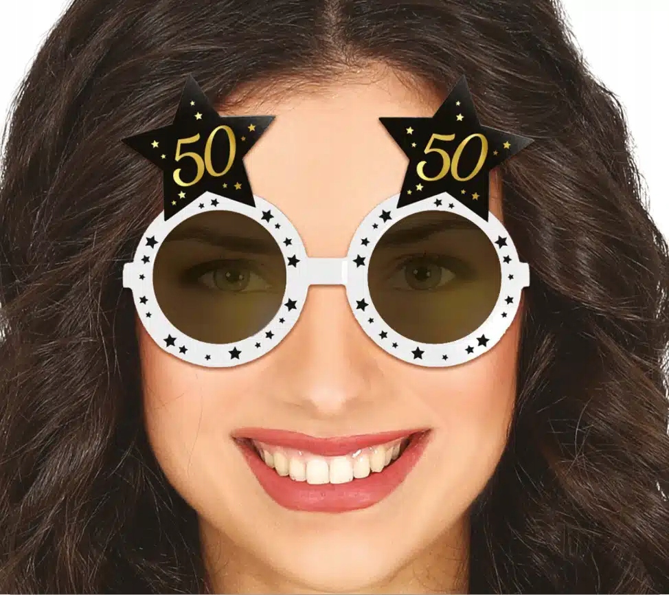 Okulary Gwiazdki na 50 urodziny pięćdziesiątka