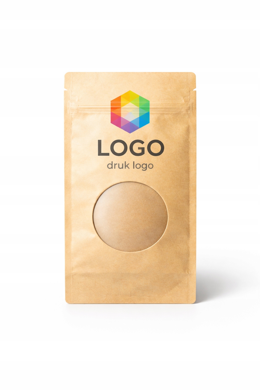 Doypack Druk Cmyk Torebka Kraft z Okienkiem z Twoim Własnym Nadrukiem 750ml