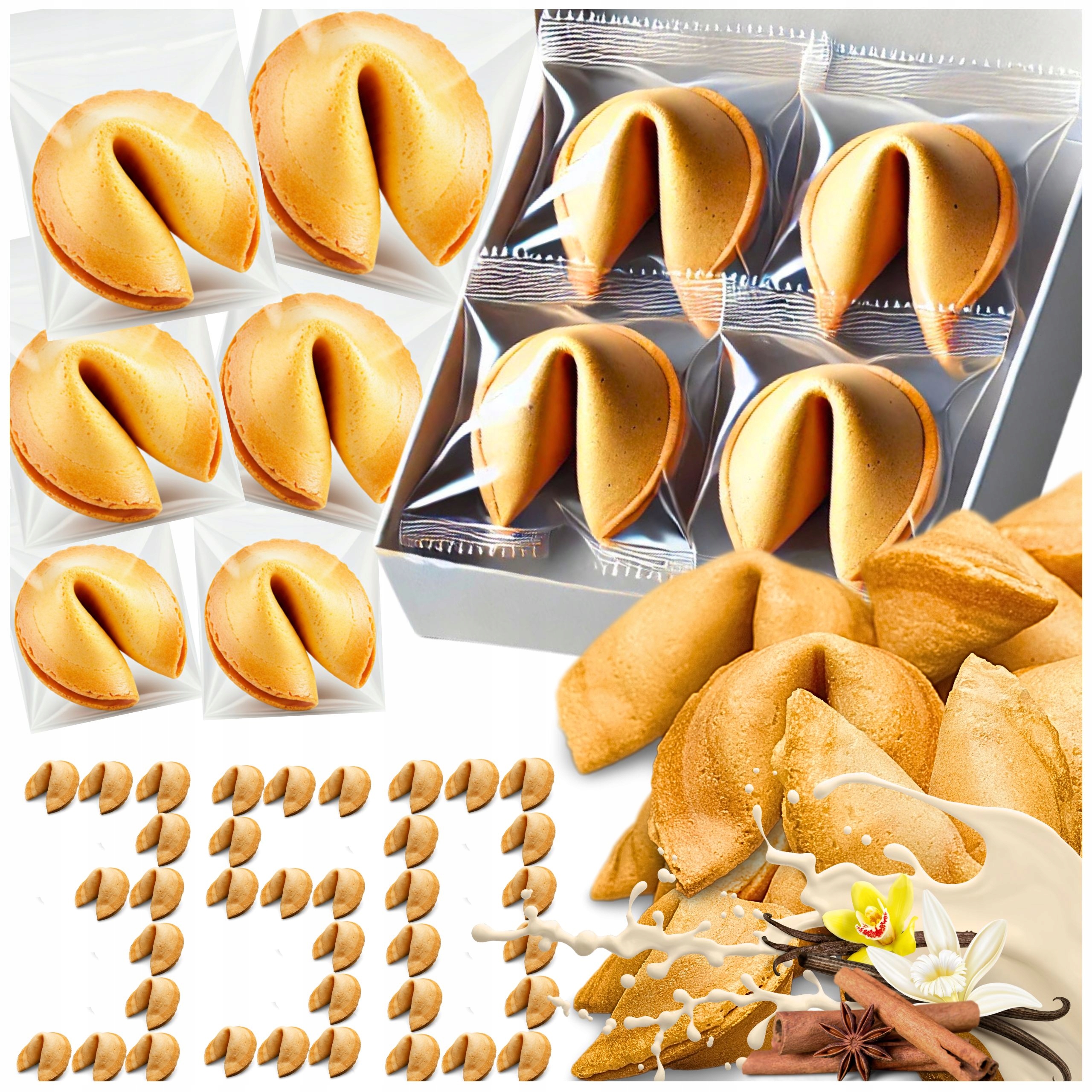 Ciasteczka z wróżbą Klasyczne Podziękowanie Upominek Gift 350 szt