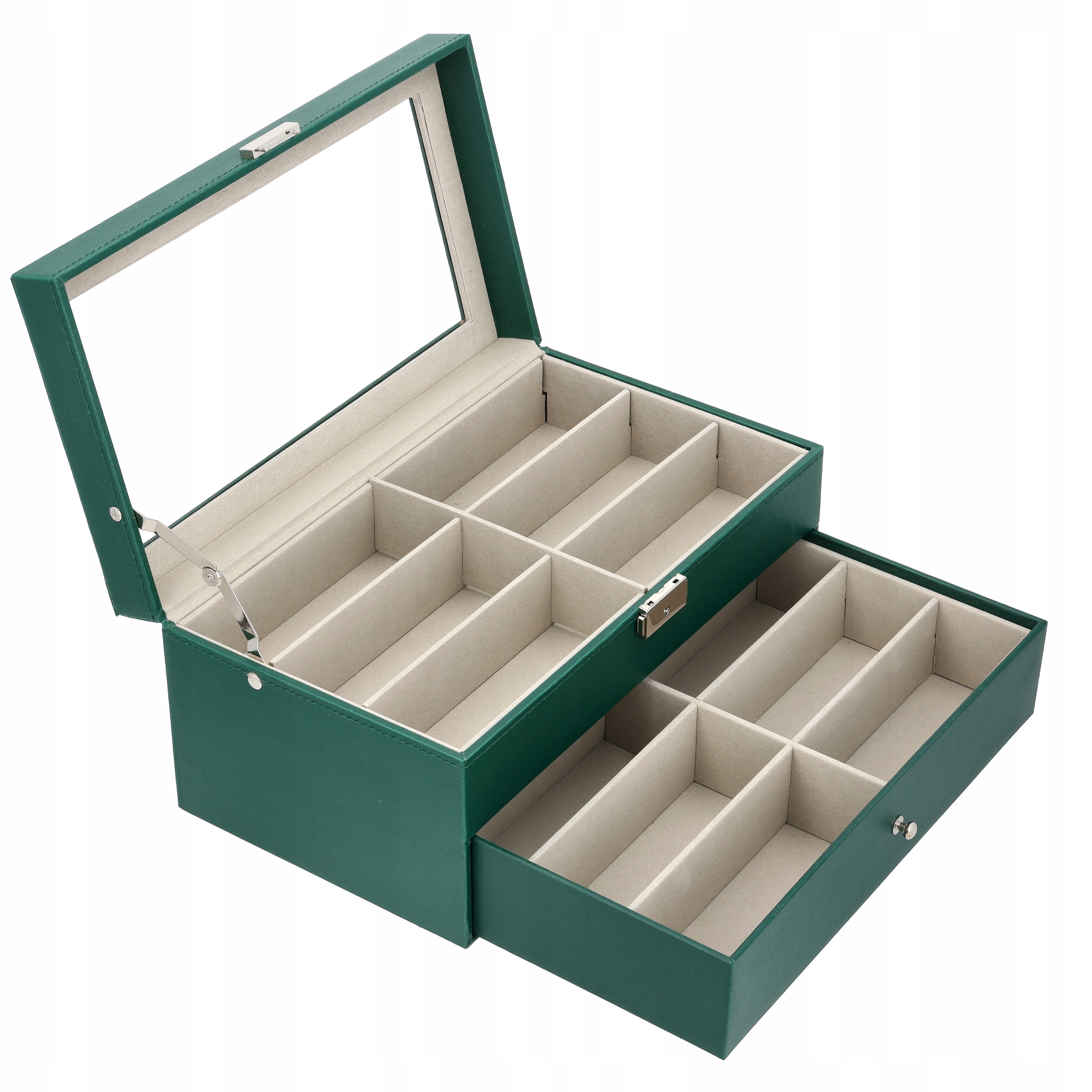 PUDEŁKO ETUI NA OKULARY EKSPOZYTOR ORGANIZER 12SZT EKOSKÓRA SZKATUŁKA G9 Materiał skóra ekologiczna