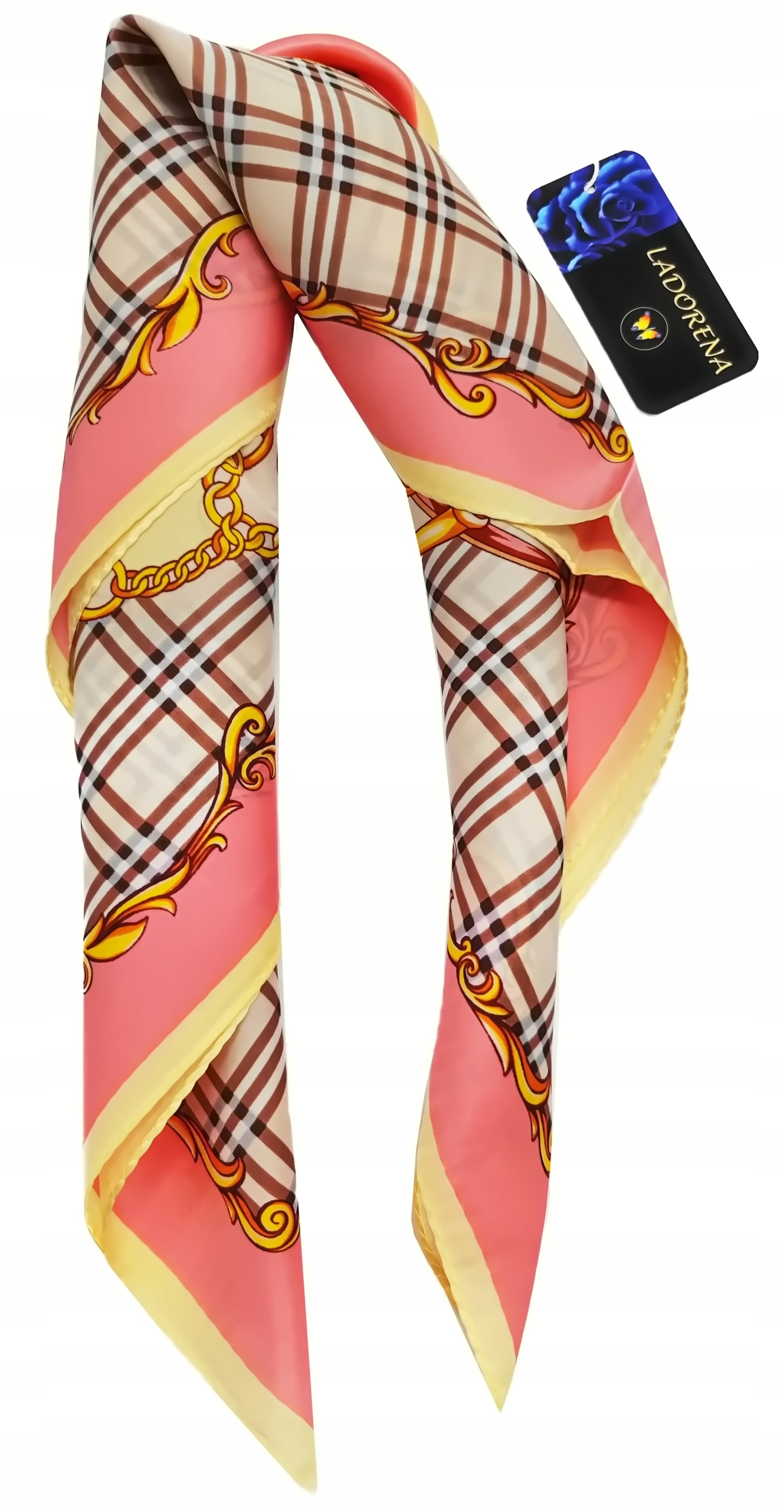 APASZKA 100% JEDWAB NATURALNY MORWOWY JEDWABNA CHUSTA MARKA JAKOŚĆ SHQ Kolekcja LADORENA