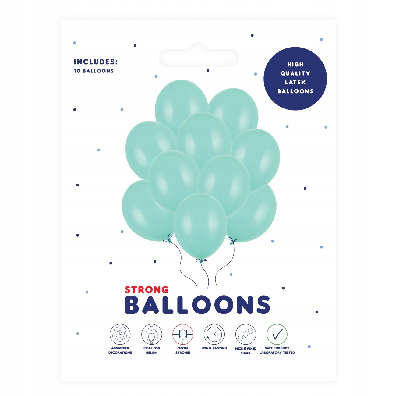 

Balony na Urodziny j. miętowe pastelowe 27cm 10szt