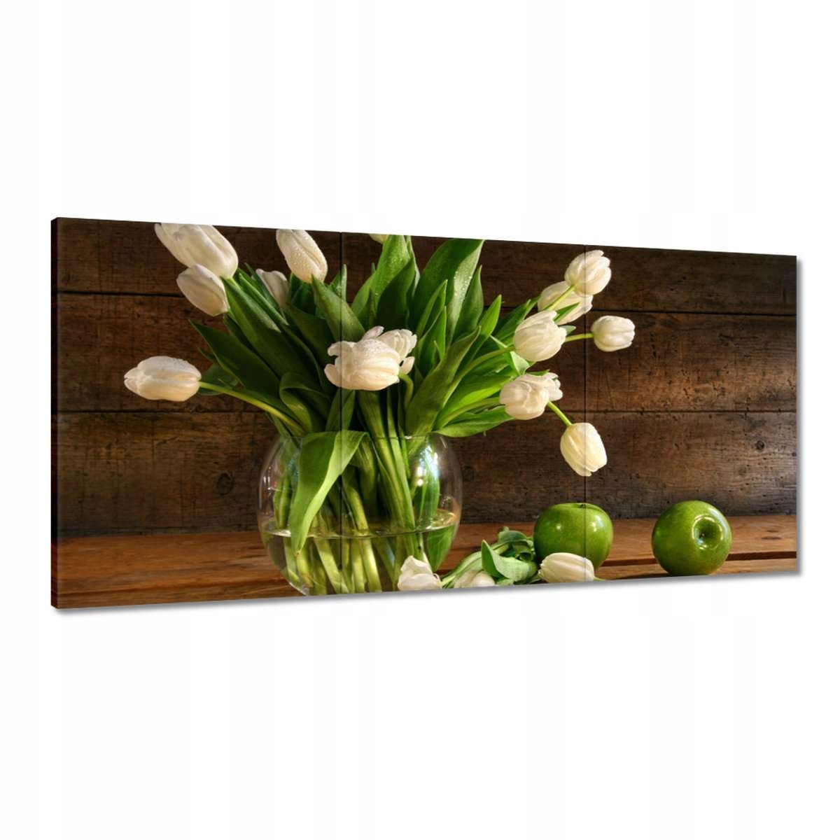 Obrazy 180x90 Biele tulipány Dosky