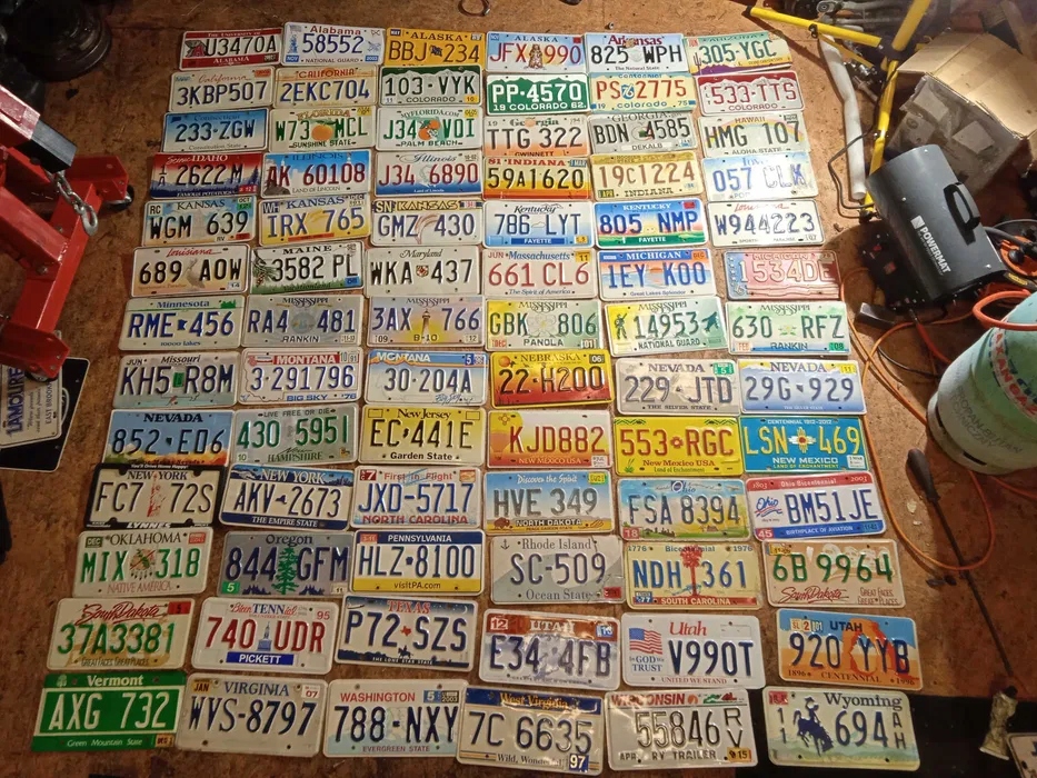 Номерные знаки США коллекция 78 шт