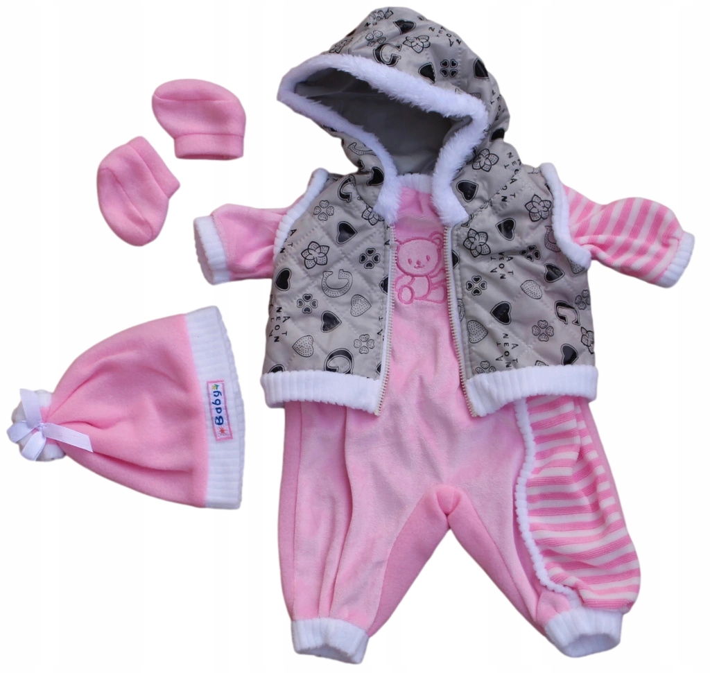 UBRANKO DLA LALKI BOBASA BORN śpioszki 45CM BODY ciuszki