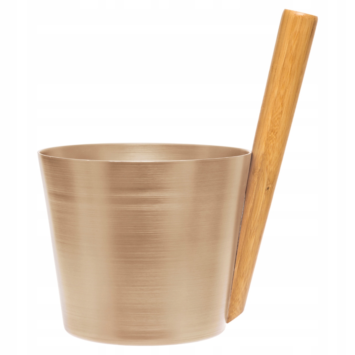 Ceber do sauny hliníkový s držiakom 5L Vedro Rento Sauna Farba Champage