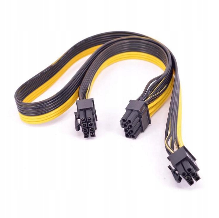 

Kabel Gpu Rozdzielacz 6 do 2x 6+2 Zasilacz Riser