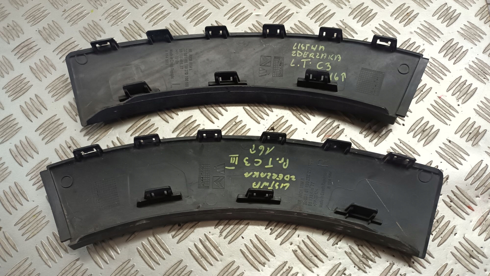moulding for bumper rear right or left CITROEN C3 III 2016R->