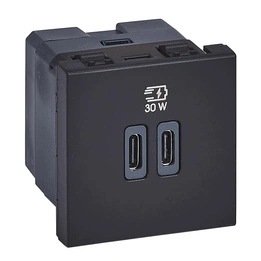Zásuvka Nabíječka 2x Usb-c 30W Pd Antracit Legrand 077633L