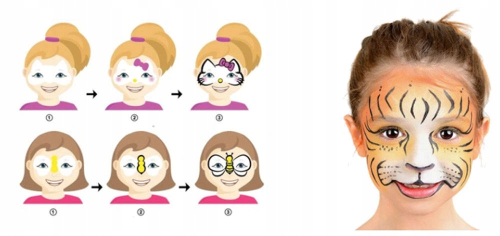 Kredki Do Malowania Twarzy I Ciała 12 Kolorów Zmywalne Nietoksyczne Bambino Kod producenta 5903235005046