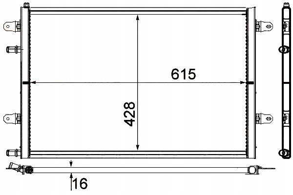 INTERCOOLER HELLA 4F0145804E 4F0145804K U7326 Producent części Hella