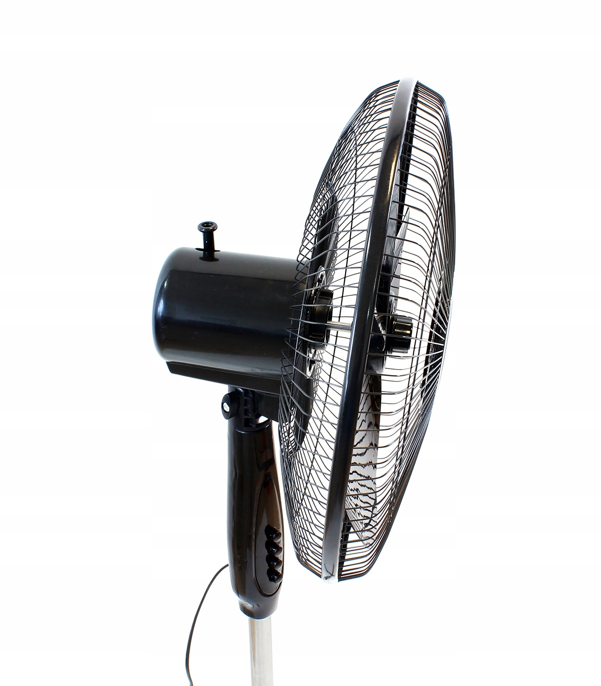 WENTYLATOR STOJĄCY 230V CZARNY XL WIATRAK 45W Model MOCNY CICHY WENTYLATOR PODŁOGOWY