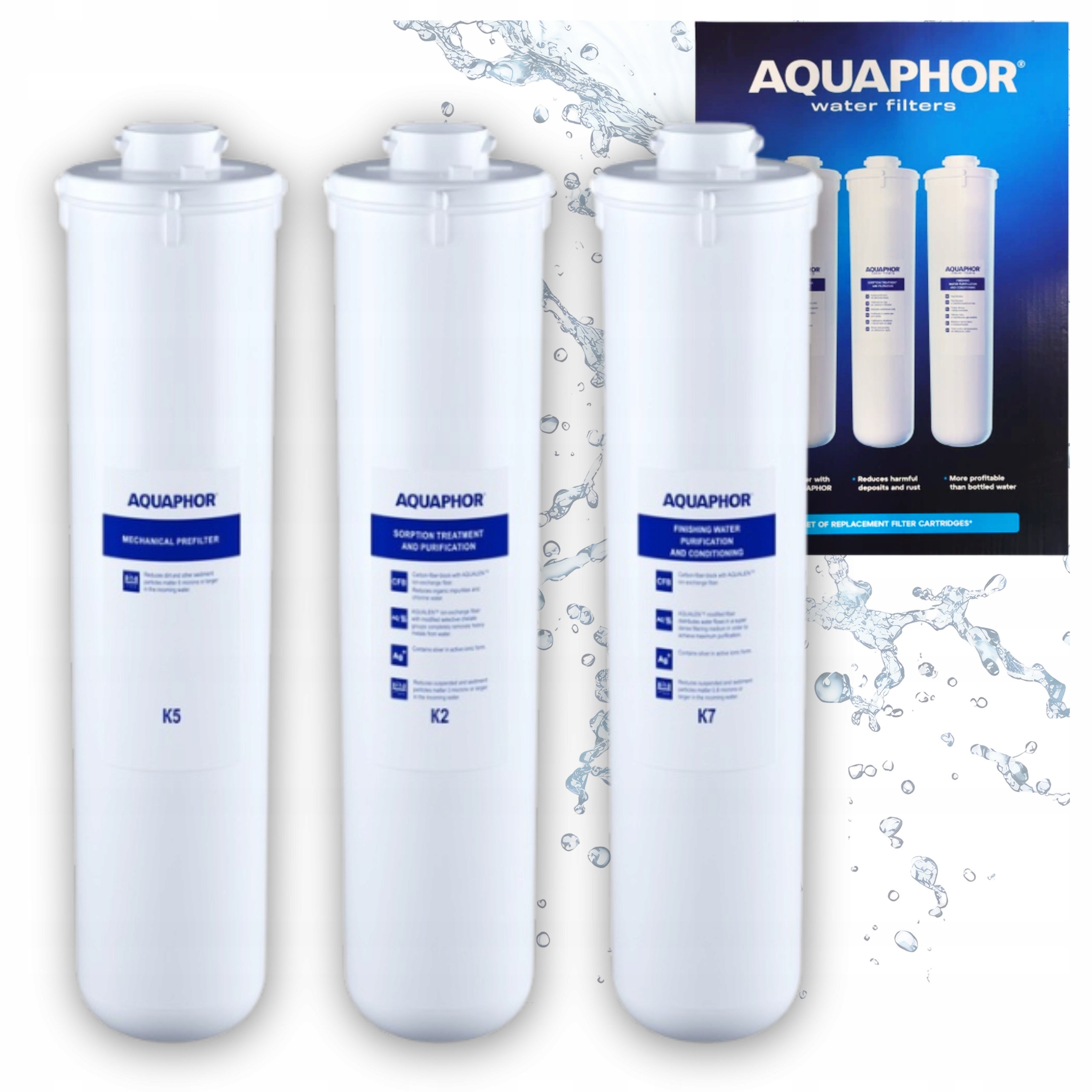 Vložky Do Vodního Filtru Pod Dřez Aquaphor Křišťál A K2 K5 K7 Vyměnitelná Sada