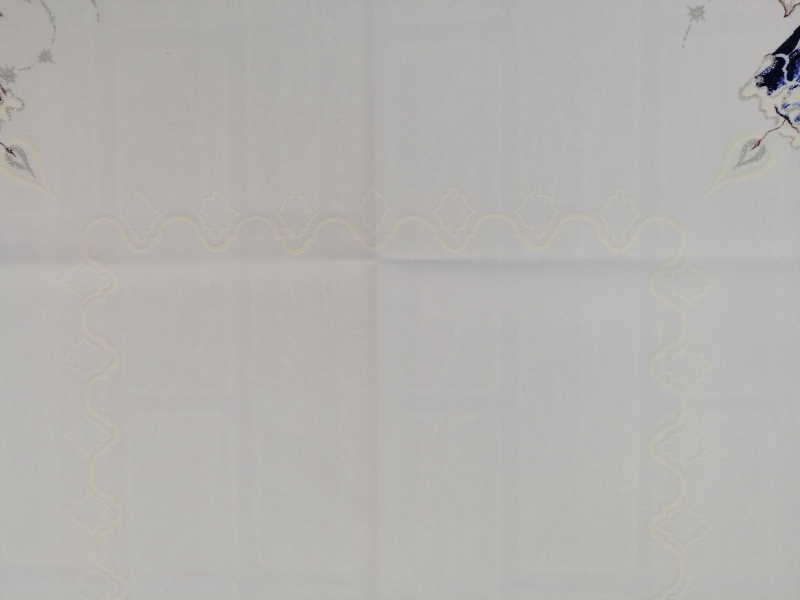 Serwetka świąteczna 70 x 70 cm biało-szafirowa Długość (cm) 70