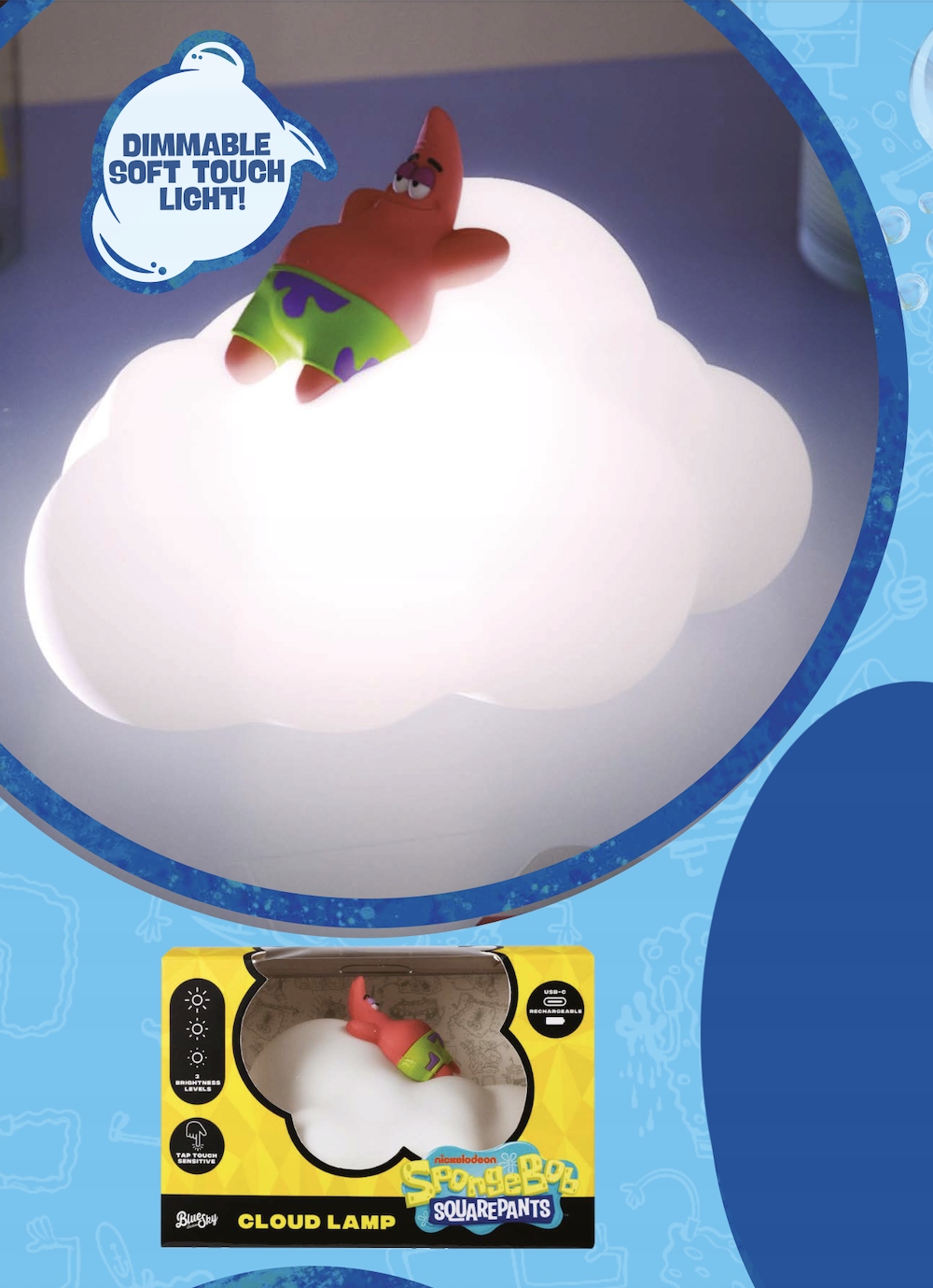 Sponge Bob Patrick Dekorativní mrak 15 cm