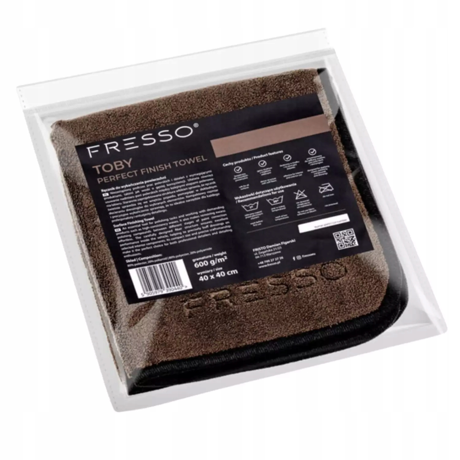 Fresso Toby Perfect Finish Towel 40x40cm 600GSM