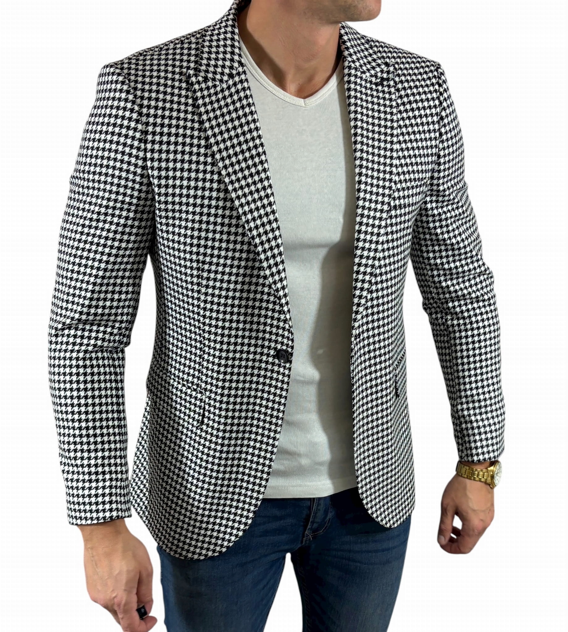 Sako Slim Elegantní Návštěvní Casual ke kalhotám Chino s kapucí