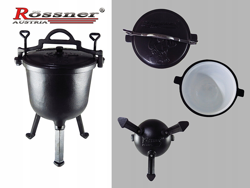 

Kociołek 5l żeliwny Emaliowany Myśliwski grill
