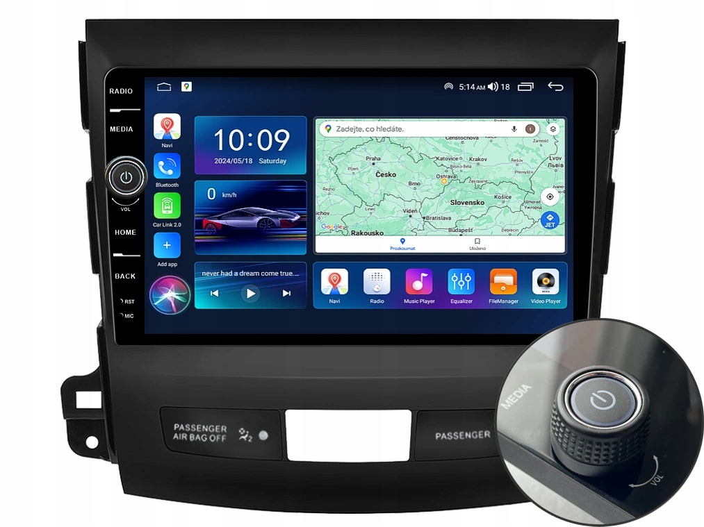 Everest 2DIN autorádio EVE37 Android, Mitsubishi Peugeot 4007